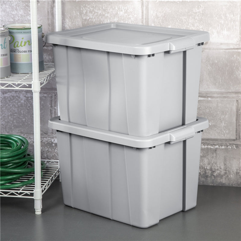 Sterilite 16786A06 Tuff1 Cement Storage Tote, 18 Gallon