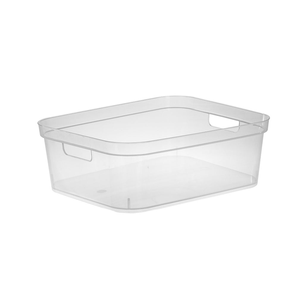 Sterilite 13248608 Short Storage Bin, Polypropylene, Clear