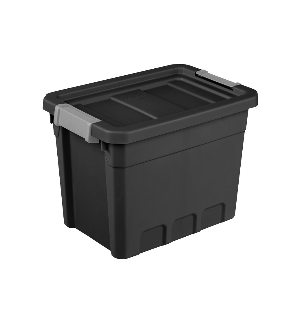 Sterilite 14839006 Stacker Tote, Plastic, Black