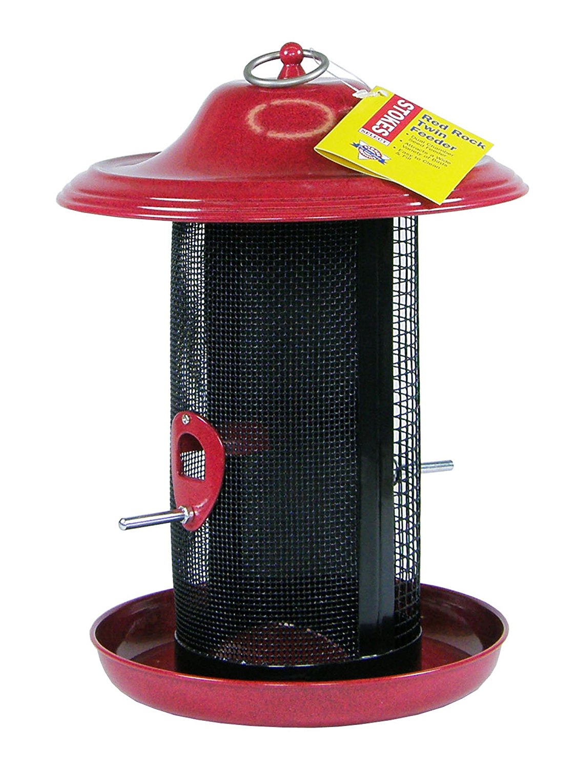 Stokes Select 38199 Red Rock Twin Chamber Bird Feeder, Red