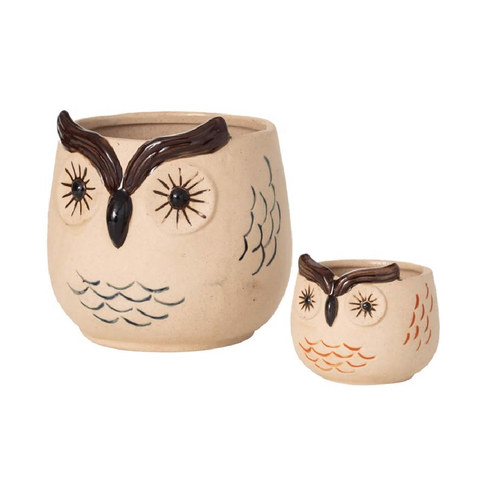 Sullivans ACE164 Owl Planter, Ceramic, Brown