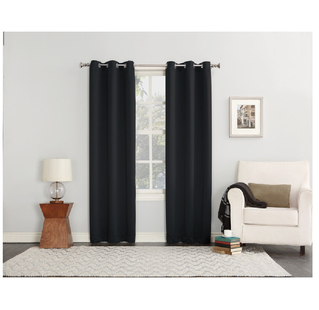 Sun Zero AC-NORWICH84BLK Norwivh Blackout Window Shade, Black