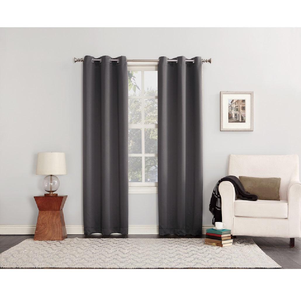 Sun Zero AC-NORWICH84CHR Norwich Blackout Window Shade, Gray