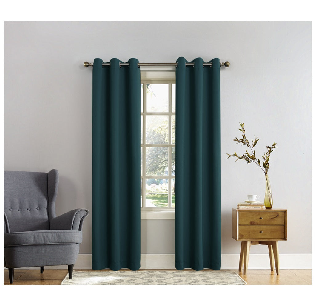 Sun Zero AC-NORWICH84TEL Norwich Blackout Window Shade, Green, 84"