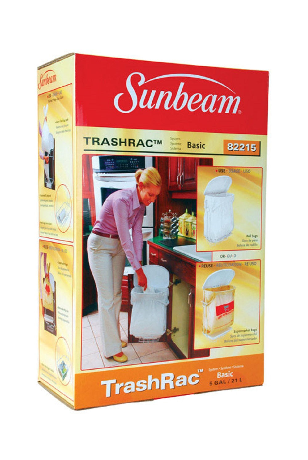 Sunbeam 82215 TrashRac Trash Rack, 5 Gallon, Plastic
