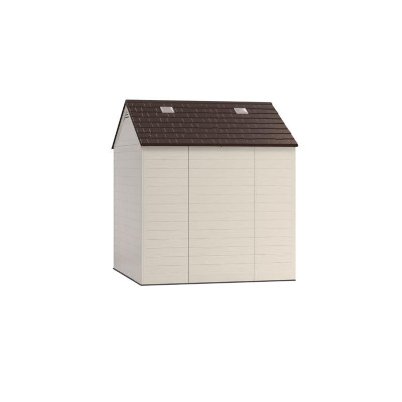 Suncast BMS7727 Cloverdale Storage Shed with Floor Kit, Beige, 7 Ft X 7 Ft