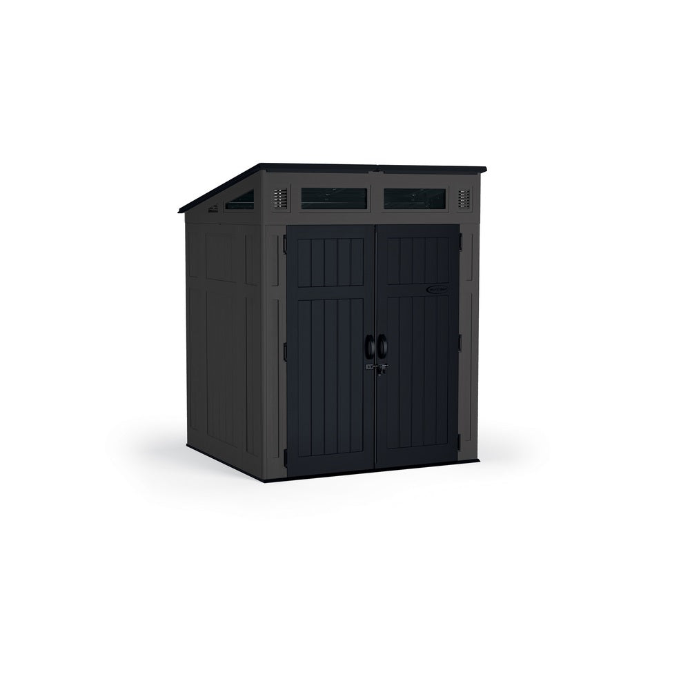 Suncast BMS6581D Modern Vertical Outdoor Storage Shed, Gray