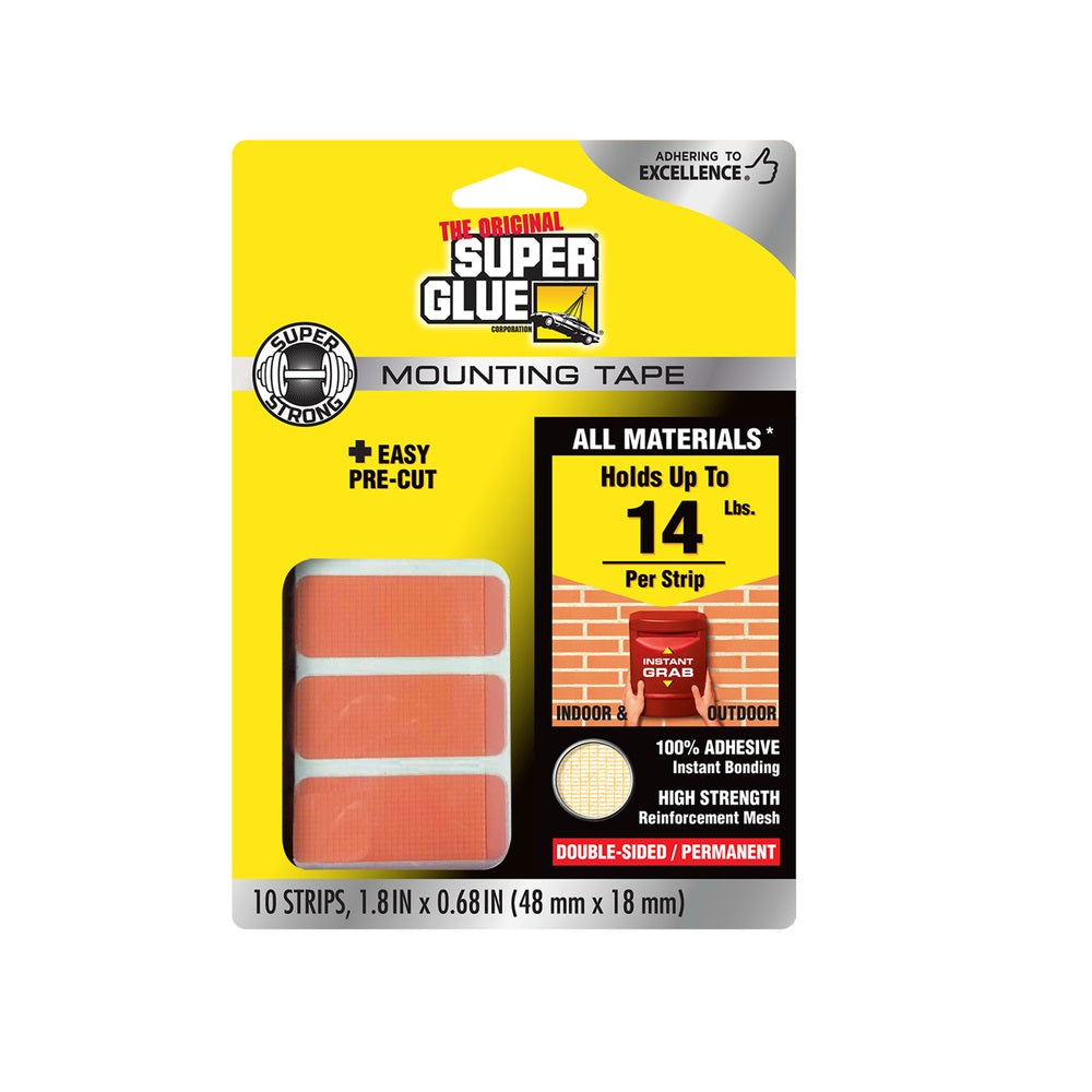 Super Glue 11710507 Super Strong Mounting Tape, Orange