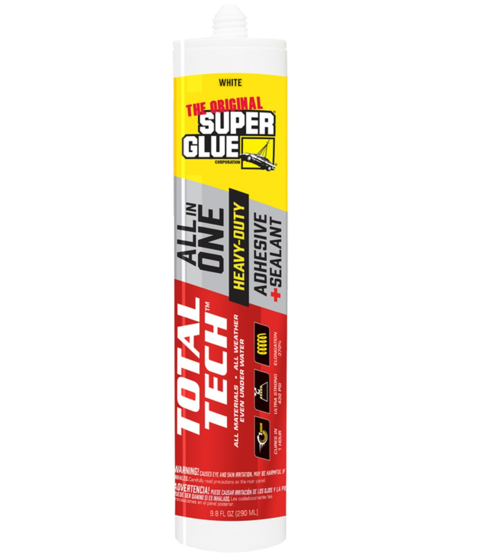 Super Glue 11711001 Total Tech Construction Adhesive Sealant, 9.8 Oz