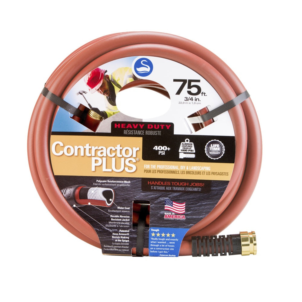 Swan CSNCG34075 Garden Hose, Red, 75 Ft