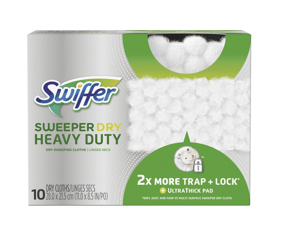 Swiffer 77136 Sweeper Dry Heavy-Duty Dry Sweeping Cloth, 10 Count
