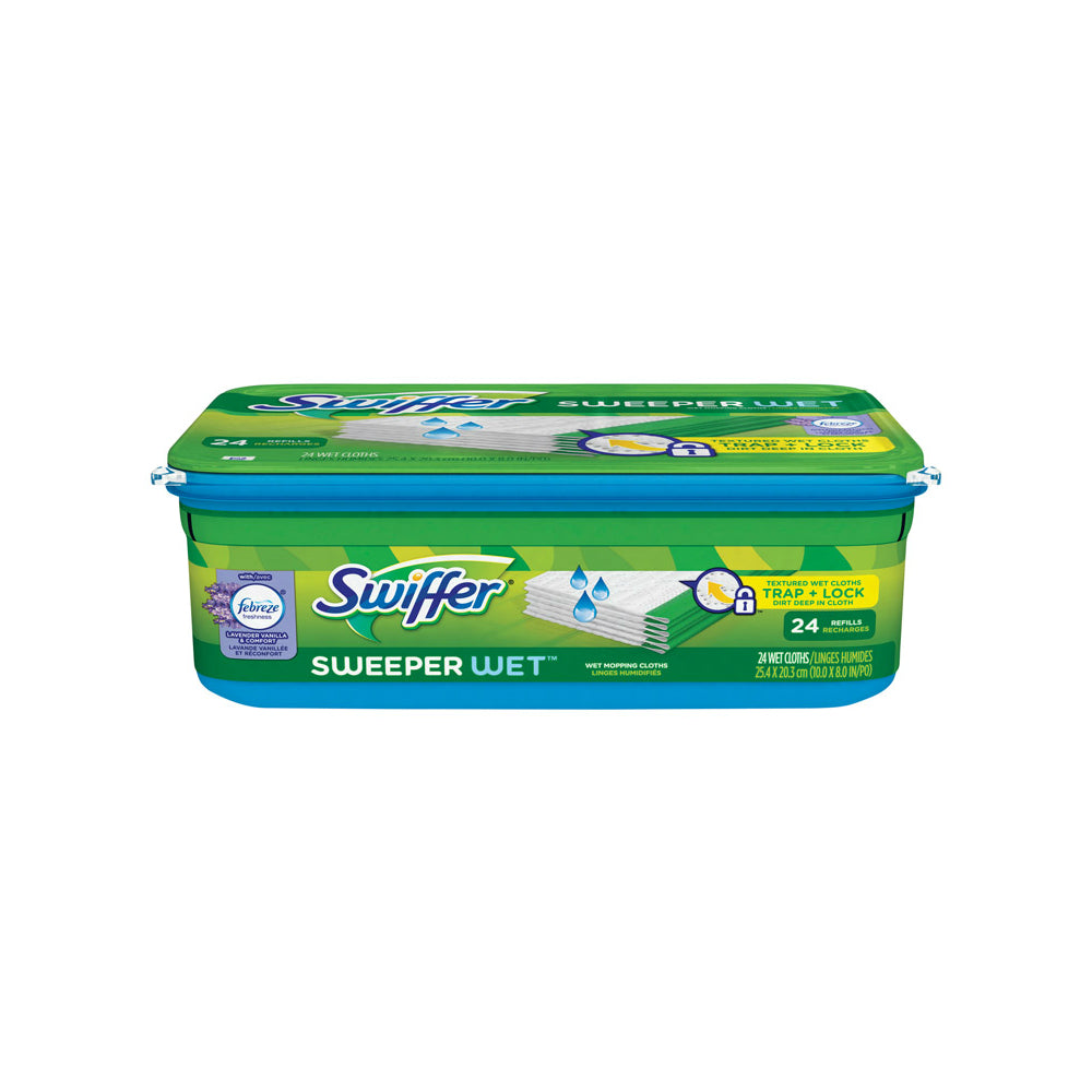Swiffer 3700015846 Sweeper Wet Mop Refill, Pack of 24