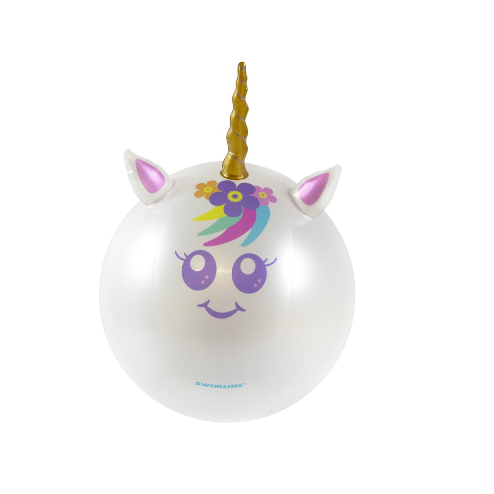 Swimline 90013 International Leisure Unicorn Beach Ball, White