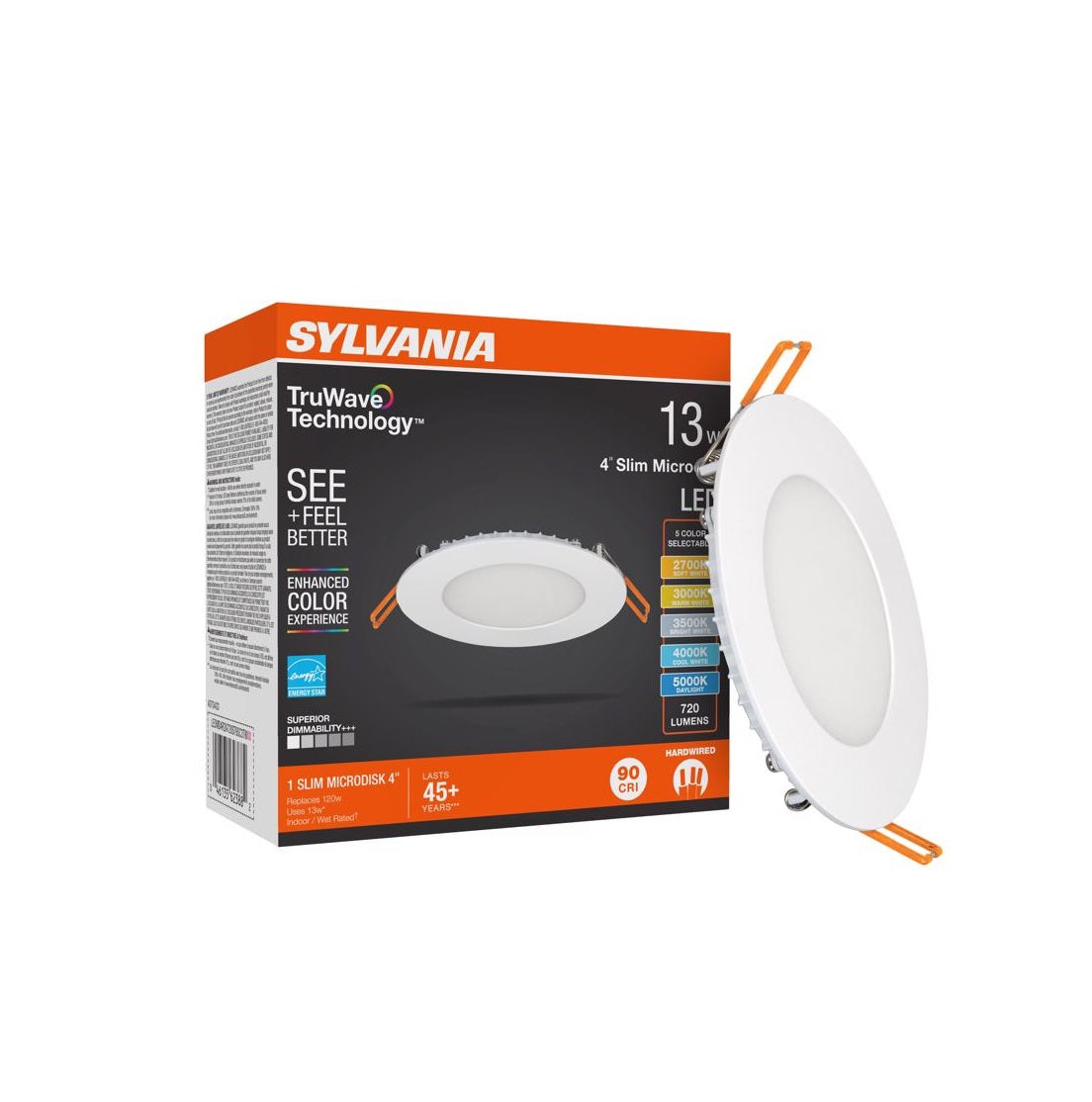 Sylvania 62388 TruWave LED Canless Recessed Downlight, White