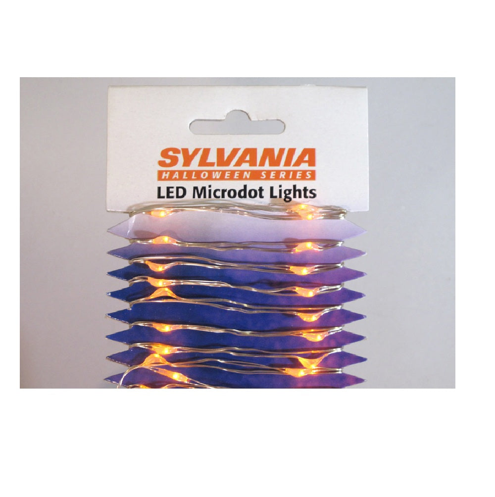 Sylvania V36805-71 Battery Operated LED Micro Dot Halloween Light, Orange