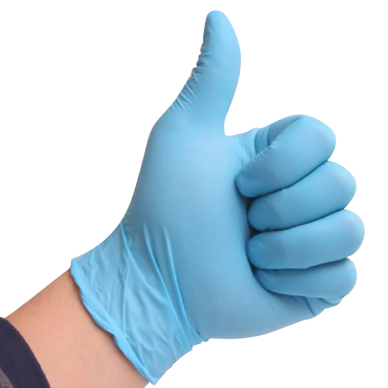 Synguard NGPF7001 Nitrile Disposable Gloves, Blue, Small, 100 pieces