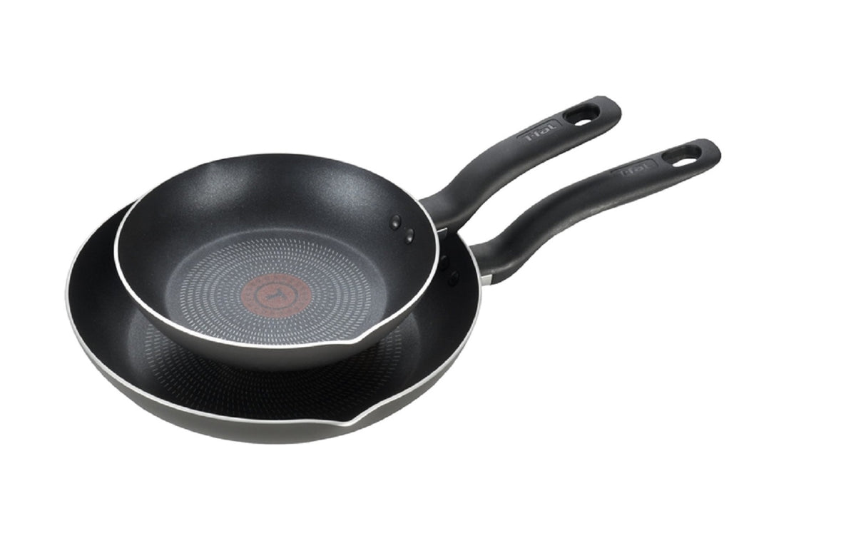 T-fal B208S264 Saute Pan Cookware Set, Aluminum, Gray, 2 Piece