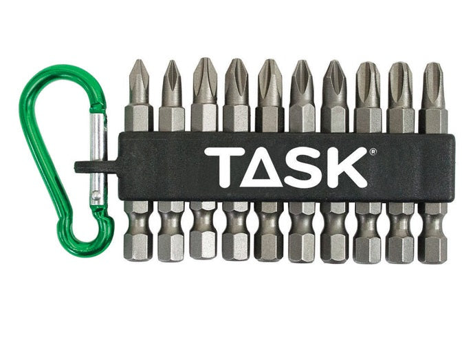 Task Tools T67050 Philips Hex Drill Bit, Steel, 10 Piece