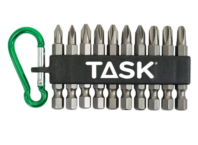 Task Tools T67050 Philips Hex Drill Bit, Steel, 10 Piece