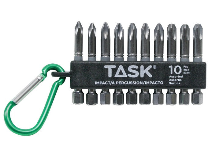Task Tools T67923 Philips Impact Hex Power Bit, Steel, 10 Piece
