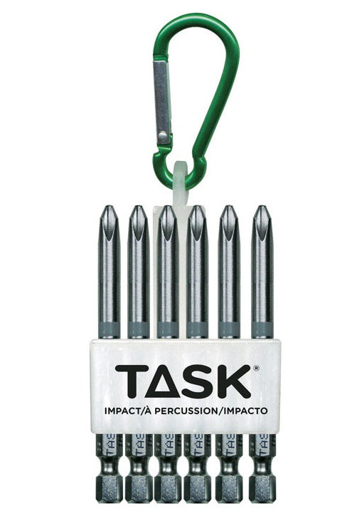 Task Tools T67156 Philips Impact Hex Power Bit, Steel,  6 Piece.