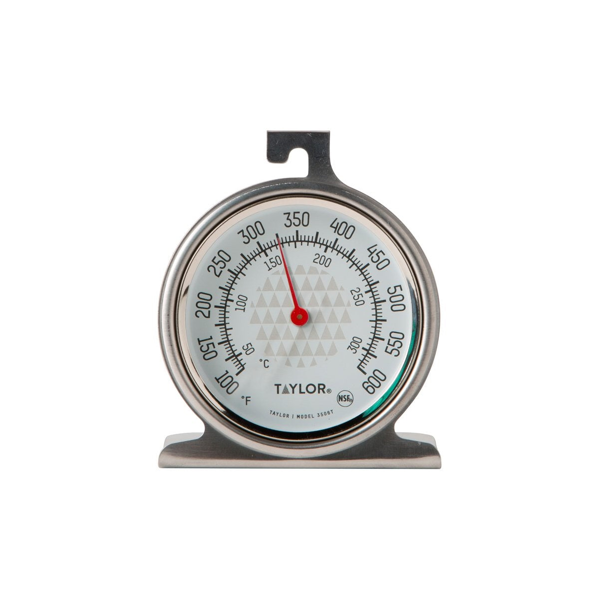 Taylor 3506 Oven Thermometer, 100 to 600 deg F, Analog Display, Grey