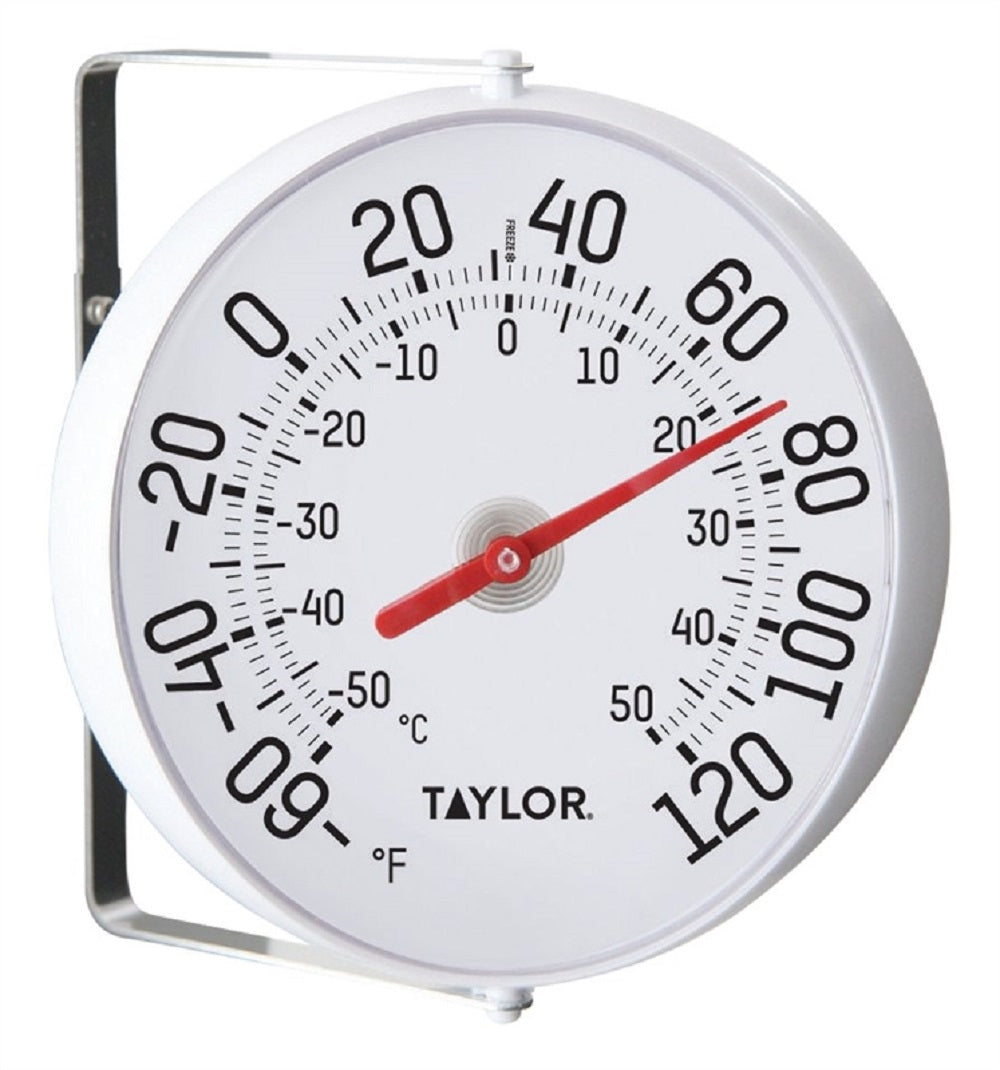 Taylor 5159 Springfield Weather Resistant Thermometer, Black/White