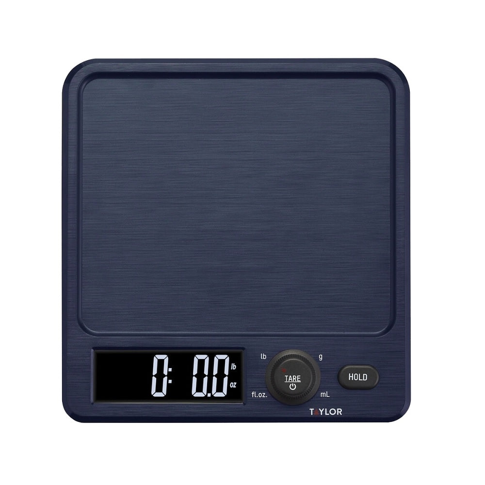 Taylor 5280827 Antimicrobial Kitchen Scale with Rotating Knob, Navy Blue
