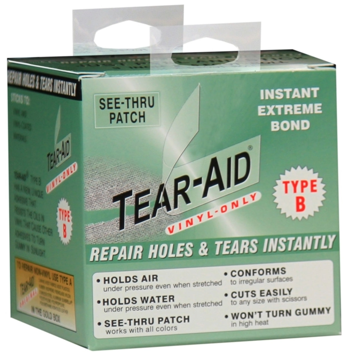 Tear-Aid D-ROLL-B-20 Vinyl-Coated Repair Patch, Green