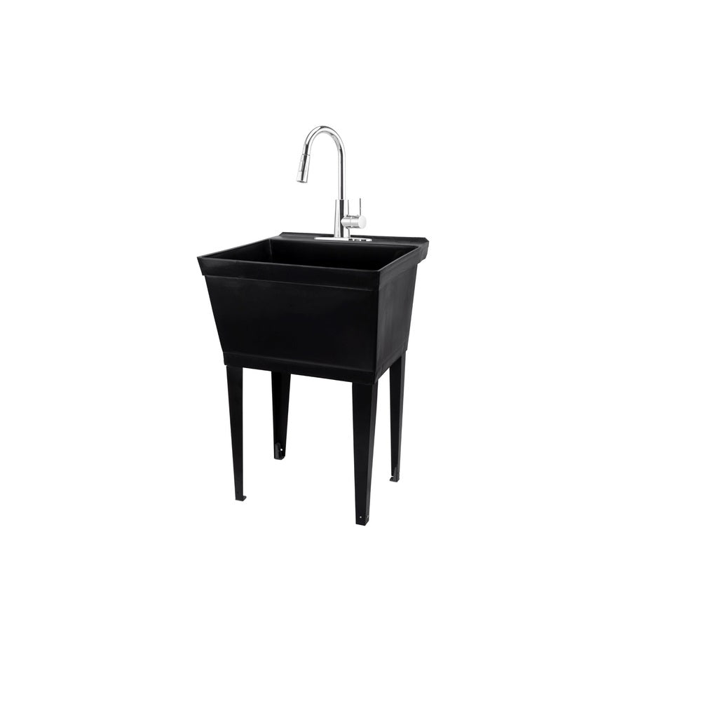 Tehila 040 US6508BLKCP Freestanding Laundry Tub, Plastic