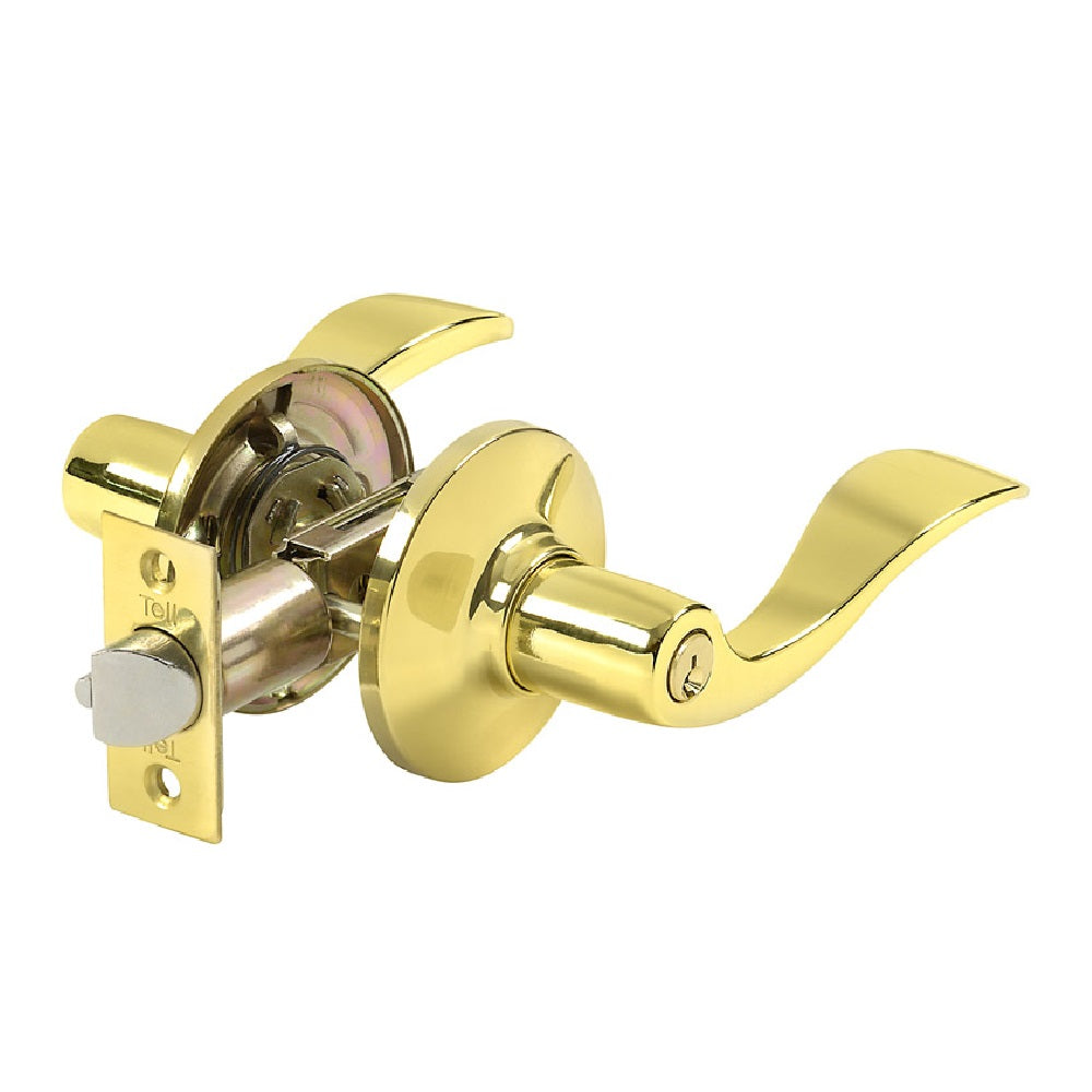 Tell Mfg RL100484 Niagara Entry Door Lever, Bright Brass