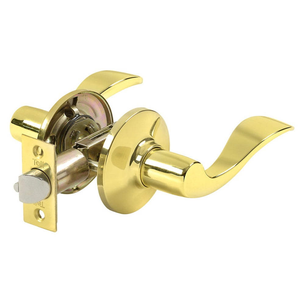 Tell Mfg RL100486 Niagara Passage Lever, Bright Brass