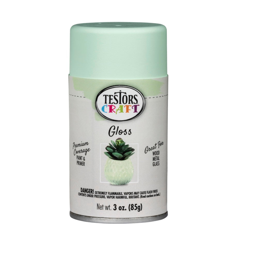 Testors 353595 Craft Spray Paint, Gloss Mint Green, 3 OZ