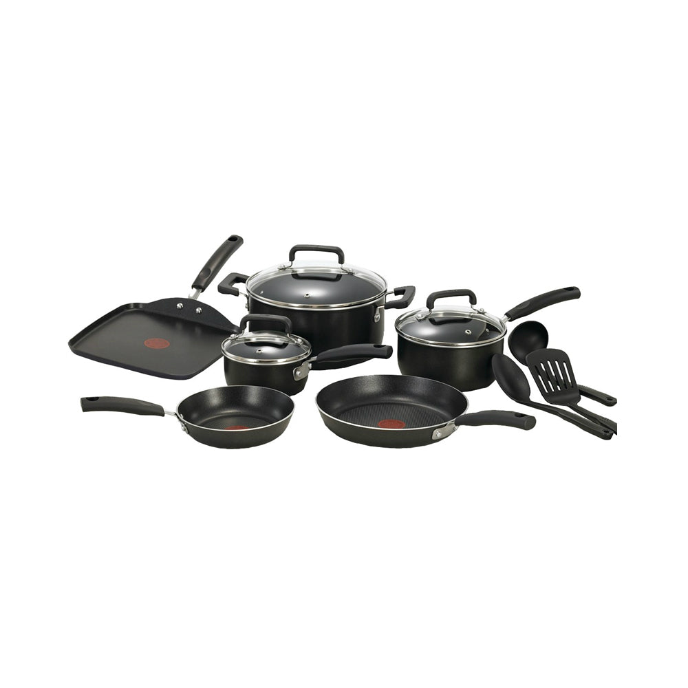 T-fal B061SC64 Non-Stick Cookware Set, Aluminum, 12-Piece