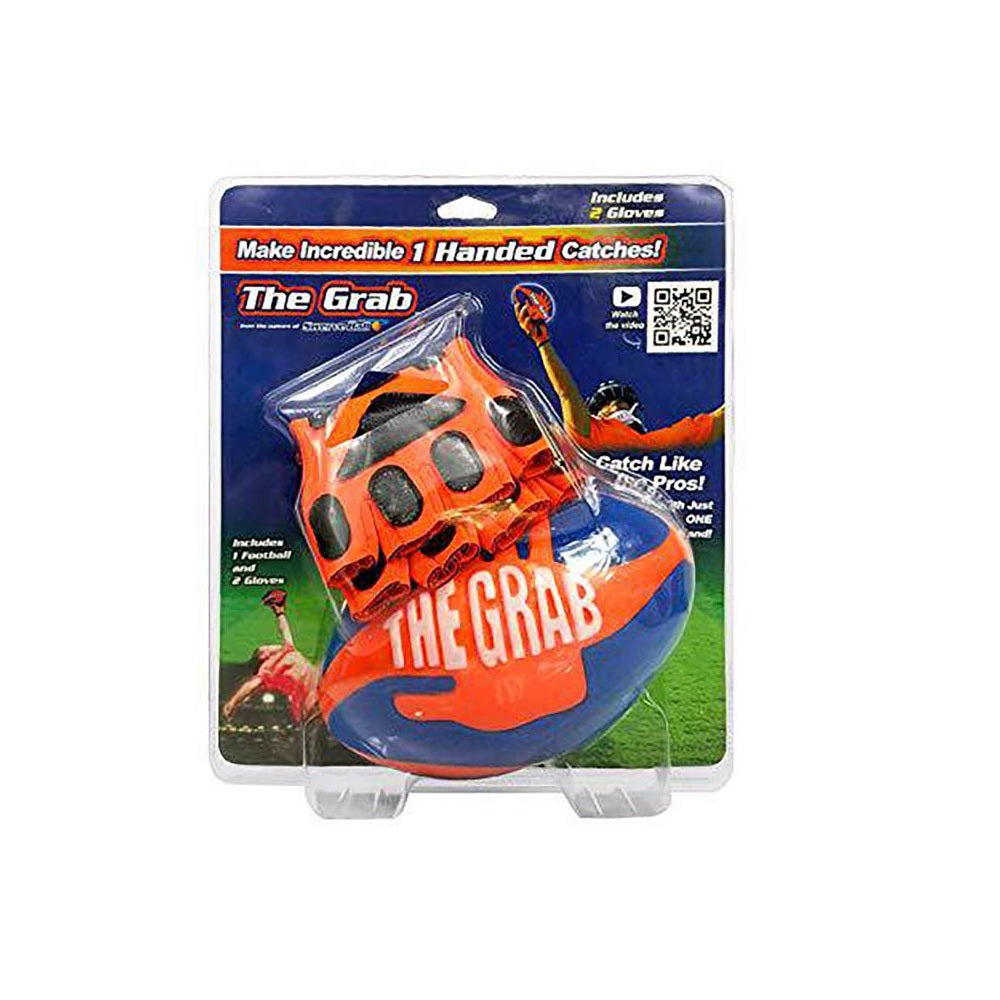 The Grab THEGRAB2GL Sports Glove and Football, Blue/Orange