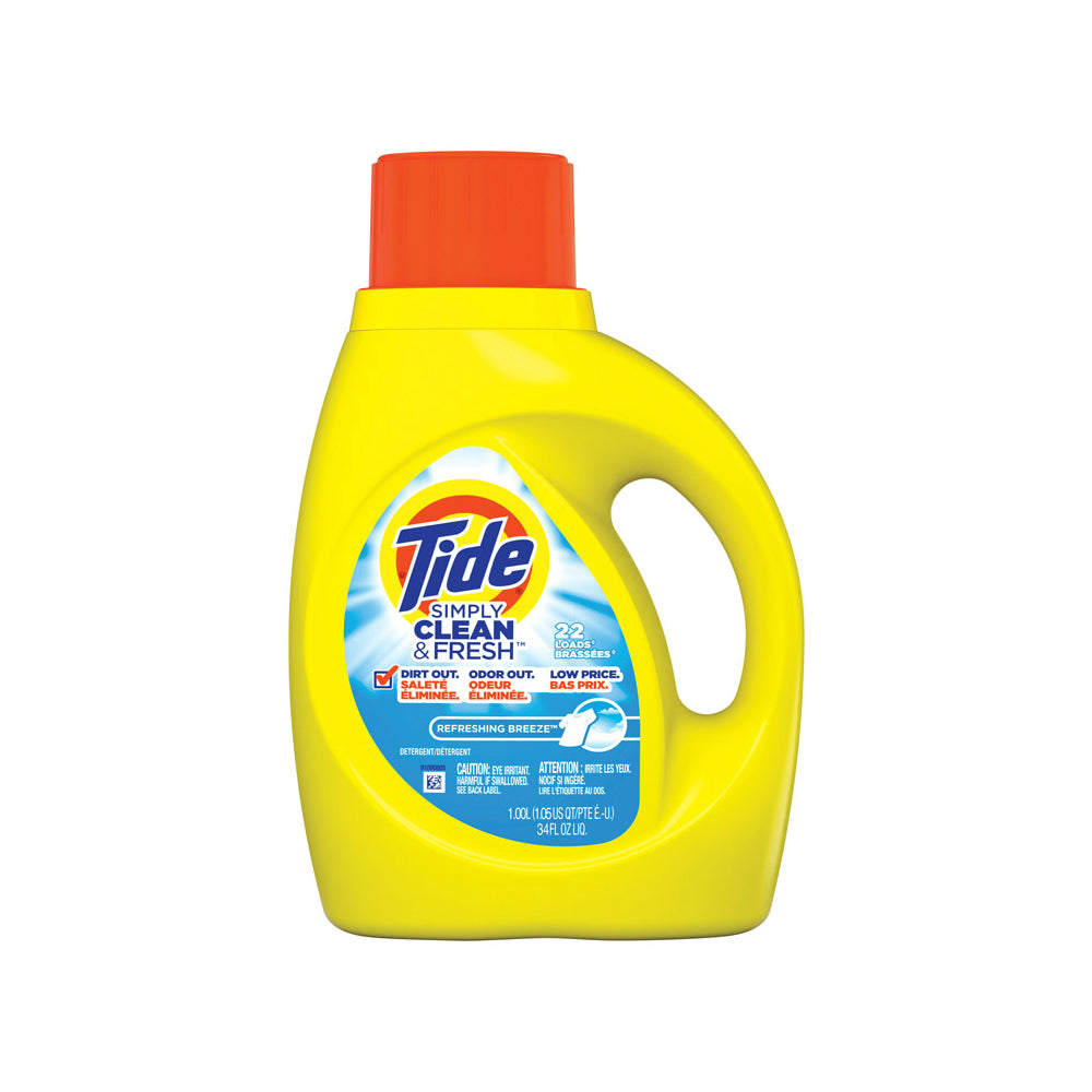 Tide 90815 Simply Clean and Fresh Laundry Detergent, Refreshing Breeze, 34 Oz