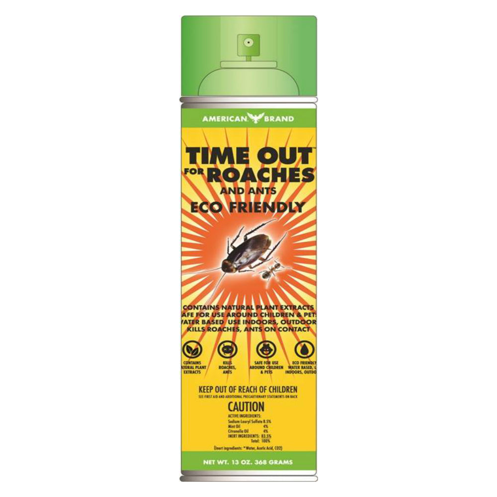 Time Out 52101 Ant and Roach Killer Spray, Cockroach Repellent, 13 Oz