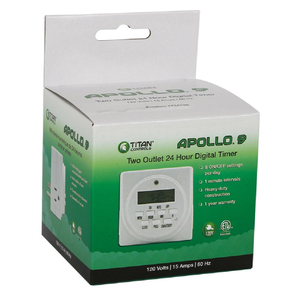 Titan Controls 734105 Apollo Digital Outlet Timer