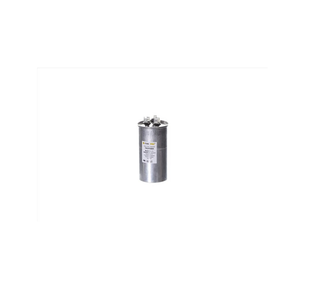 Titan Pro TRCFD605 60+5 MFD Round Run Capacitor, Aluminum