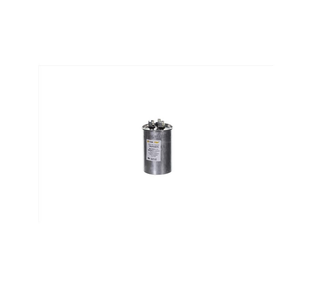 Titan Pro TRCFD3575 35+7.5 MFD Round Run Capacitor, Aluminum