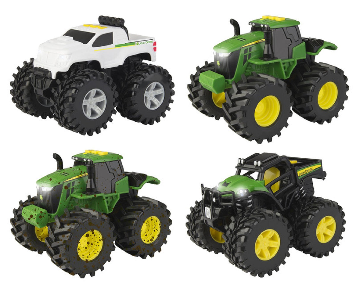 Tomy 37651 John Deere Monster Tread Tractor Toy, Plastic, Assorted color