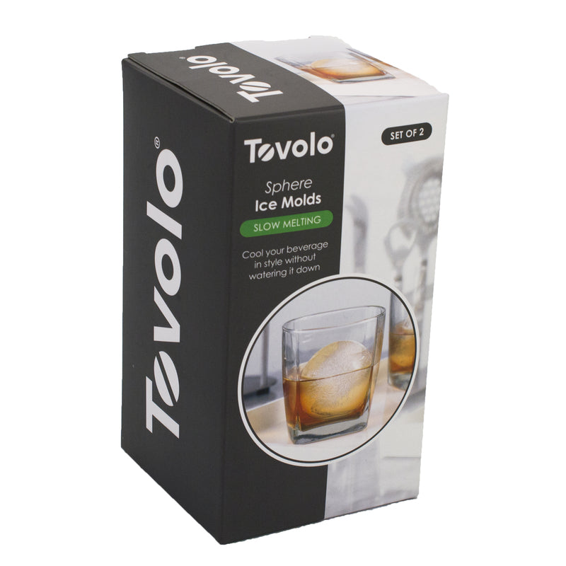 Tovolo 80-9697 Sphere Ice Mold, Clear/Grey