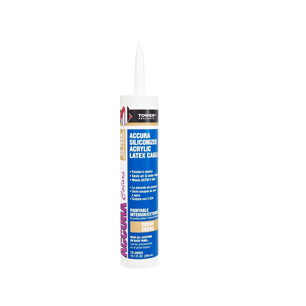 Tower Sealants TS-00093 Accura Silicone Caulk, 10.1 Ounce