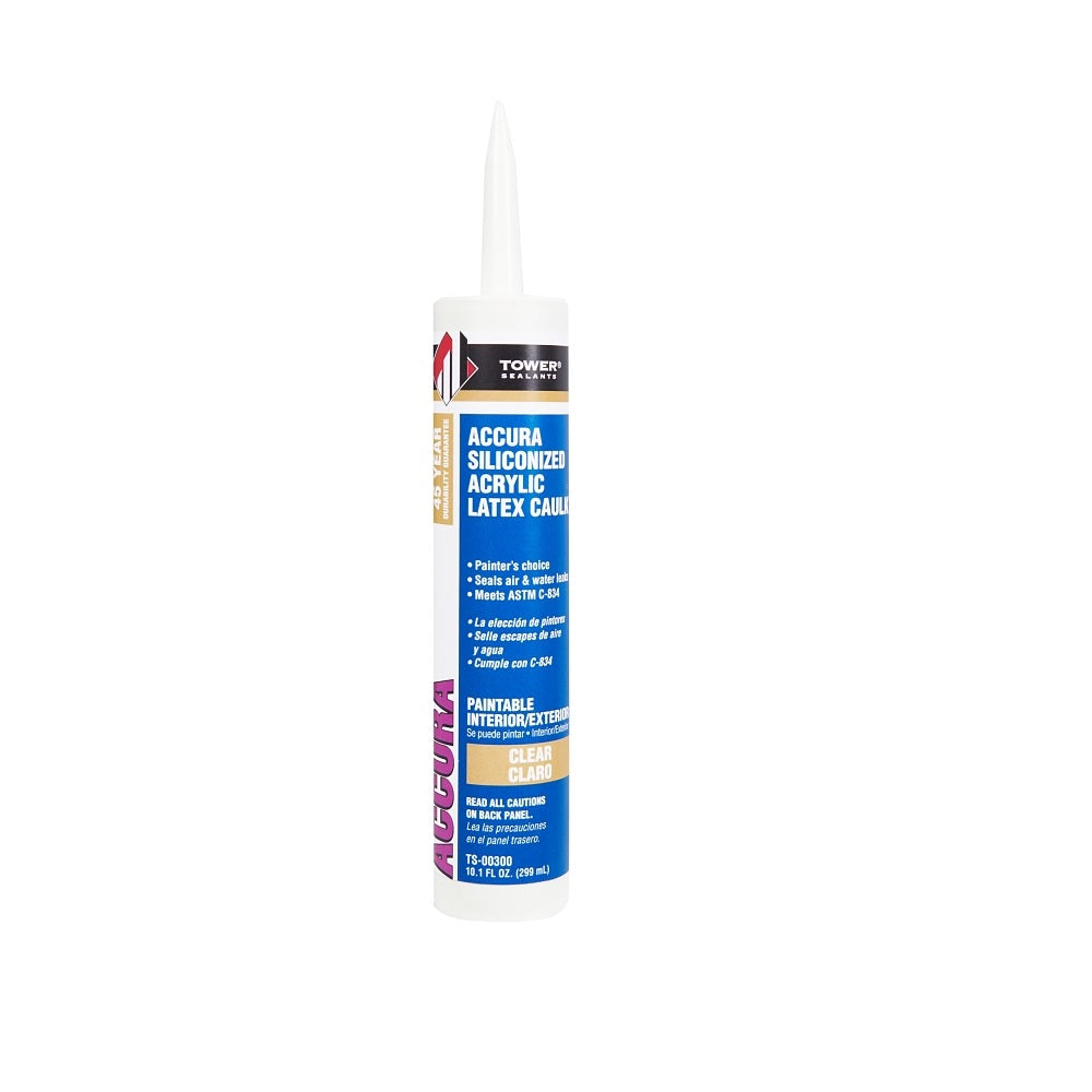 Tower Sealants TS-00300 Accura Silicone Caulk, 10.1 Ounce