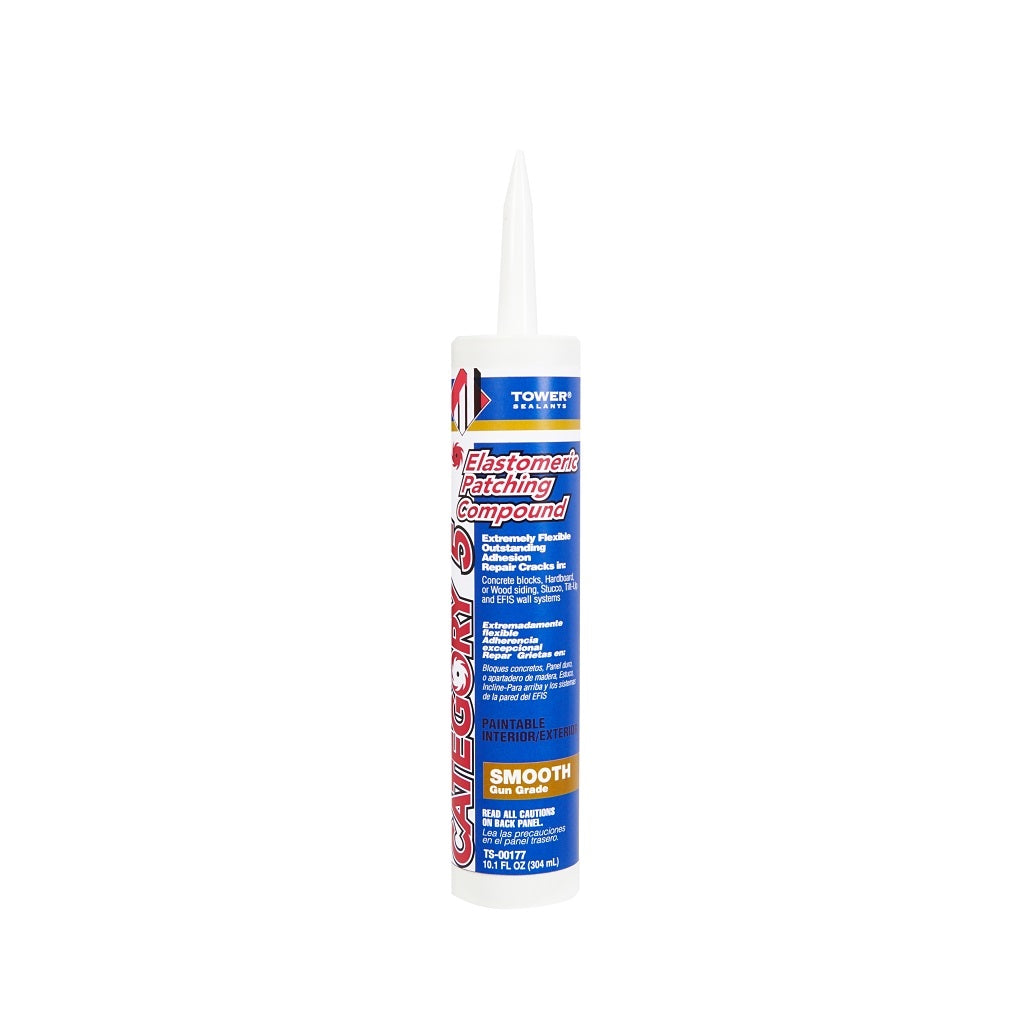 Tower Sealants TS-00177 CATEGORY 5 Gun-Grade Smooth Patch, White, 10.1 Oz