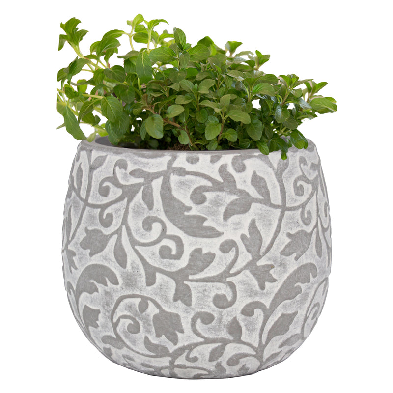 Trendspot CR01315N-06H3 Hayden Ceramic Planter, Tan, 6 in