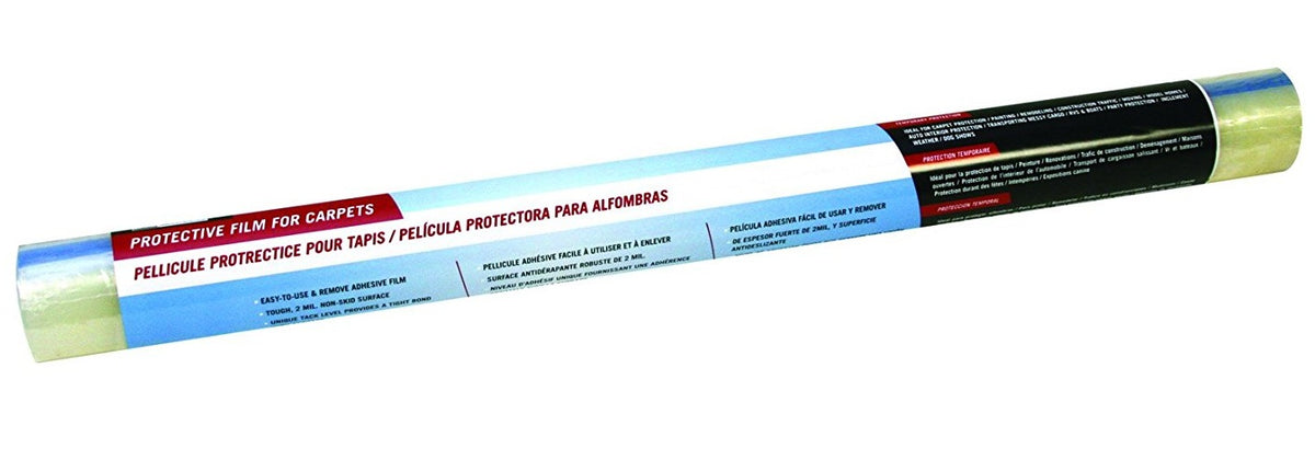 Trimaco 62450/6 Protective Soft Surface Film for Carpet, 24" x 50'