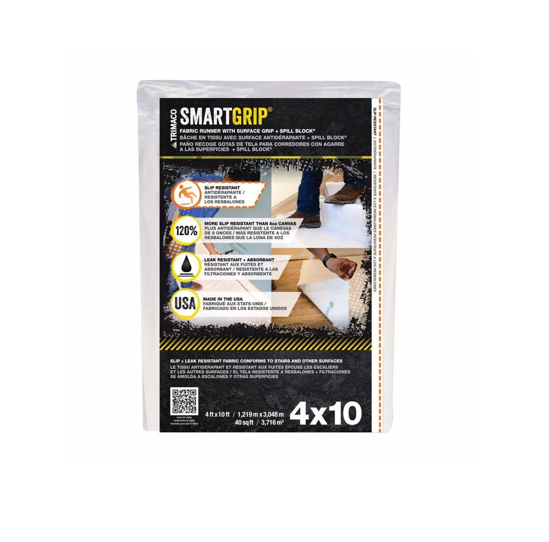 Trimaco 85434 Smart Grip Drop Cloth, 10 Ft X 4 Ft