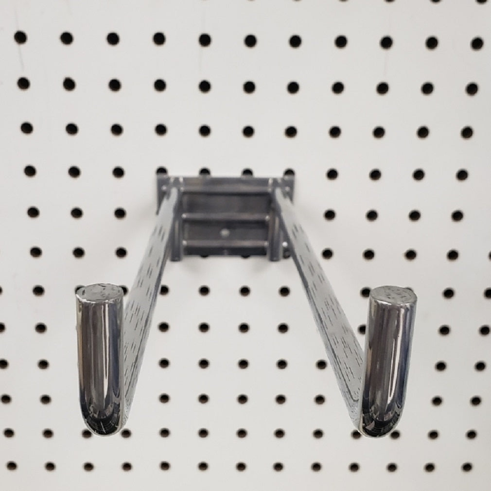 Trion TR21-12CPCH-5 Double Peg Hook, Galvanized Wire, Silver