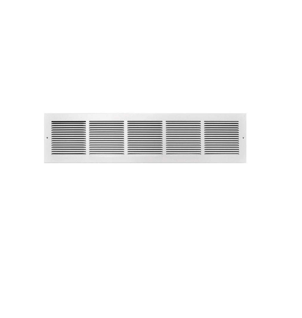 Truaire C123RW 30X6 Baseboard Return Air Grille, 30" x 6", White